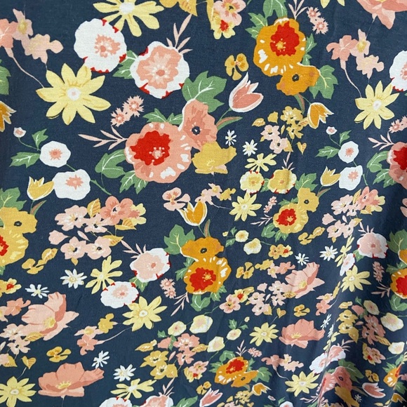 LOFT Floral Dress Stretch Feminine Ruffle Sz XL - Picture 3 of 7